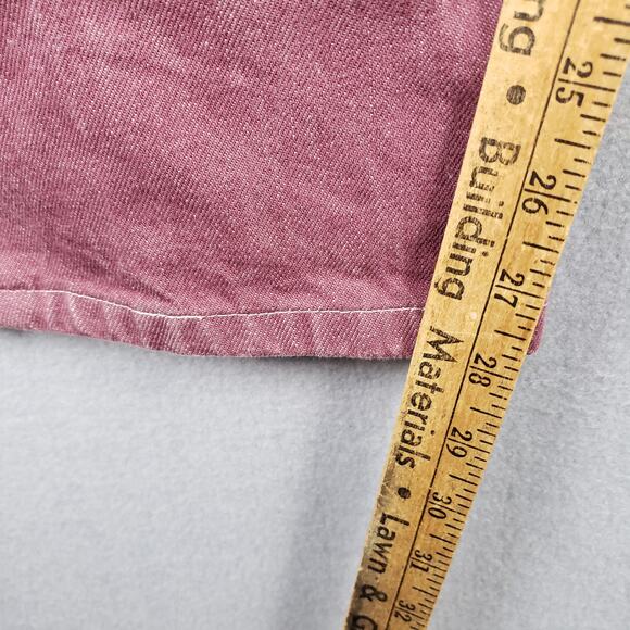 Levi's Men's Size 46 501 Cropped Jeans Dusty Brick Red Button Fly Original Fit - Picture 6 of 12